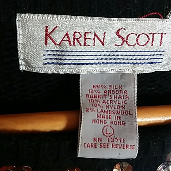 Sequin Vintage Sweater 65%Silk, Angora rabbit - Picture 8 of 13